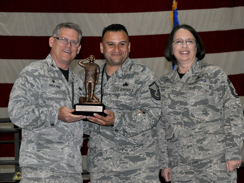 They’re known as the Airmen who “bust knuckles” to get the job done. The annual Travis Air Force Base Knucklebusters Banquet and Awards recognizes the top performers in all areas of maintenance, for the 60th and 349th Air Mobility Wings. (U.S. Air Force photos /Ellen Hatfield / released)
