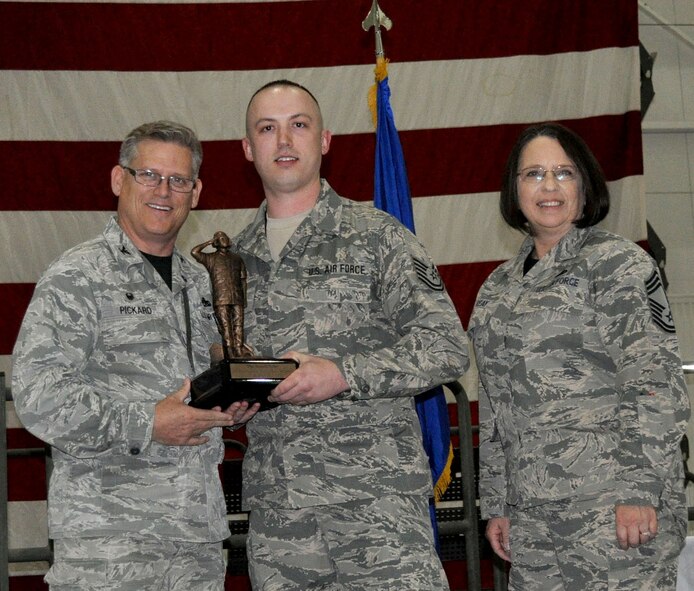 They’re known as the Airmen who “bust knuckles” to get the job done. The annual Travis Air Force Base Knucklebusters Banquet and Awards recognizes the top performers in all areas of maintenance, for the 60th and 349th Air Mobility Wings. (U.S. Air Force photos /Ellen Hatfield / released)
