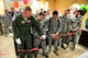 Col. Joseph McFall, 52nd Fighter Wing commander, and Spangdahlem Airmen cut the ceremonial ribbon at the updated Dining Facility at Spangdahlem Air Base after several months of renovations that made meal service unavailable to the Saber community, April 10, 2017. Upgrades to the DFAC include new kitchen equipment like ovens and a walk in fridge, air conditioning installed in the kitchen, a new service line, repainting the walls and adding murals in the dining rooms to reflect the base's connection to the local community. (U.S. Air Force photo by Senior Airman Joshua R. M. Dewberry)