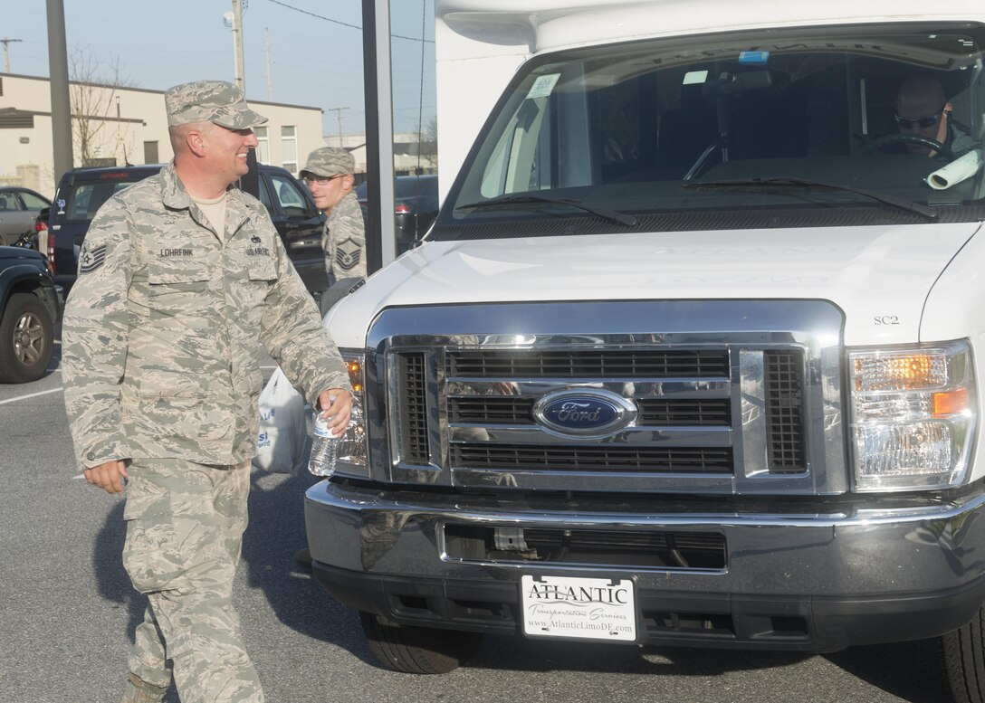 Friends and family welcome home 46th Aerial Port Squadron Airmen from their deployment, April 11, 2017. The aerial porters recently completed their 6-month deployment to Southwest Asia. (U.S. Air Force Photo/Tech. Sgt. Nathan Rivard)
