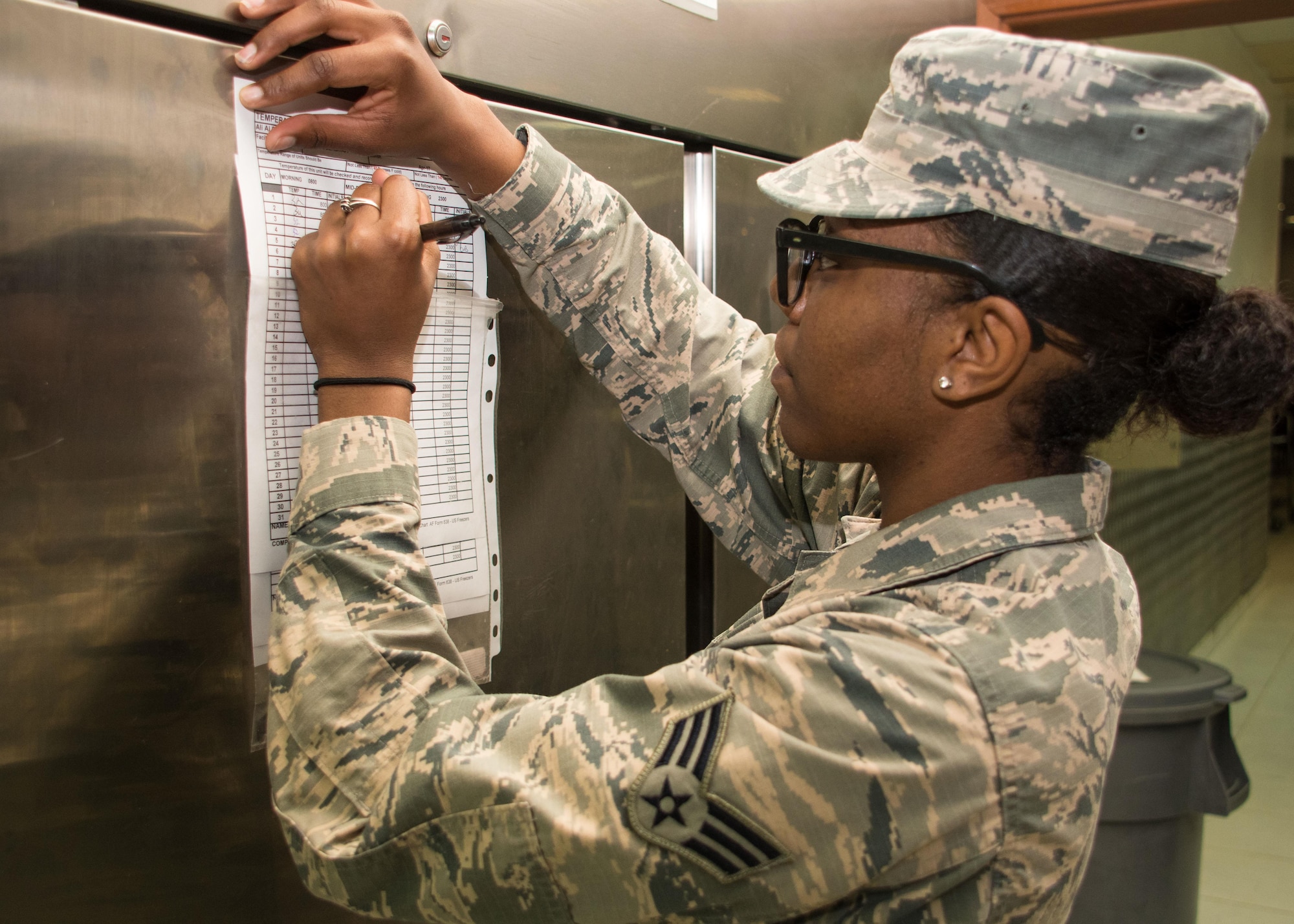 This week's Rock Solid Warrior is Senior Airman Aubria Wilkerson, a 386th Expeditionary Force Support Squadron services journeyman. She is deployed from Beale Air Force Base, Calif. (U.S. Air Force photo/Staff Sgt. Andrew Park)
