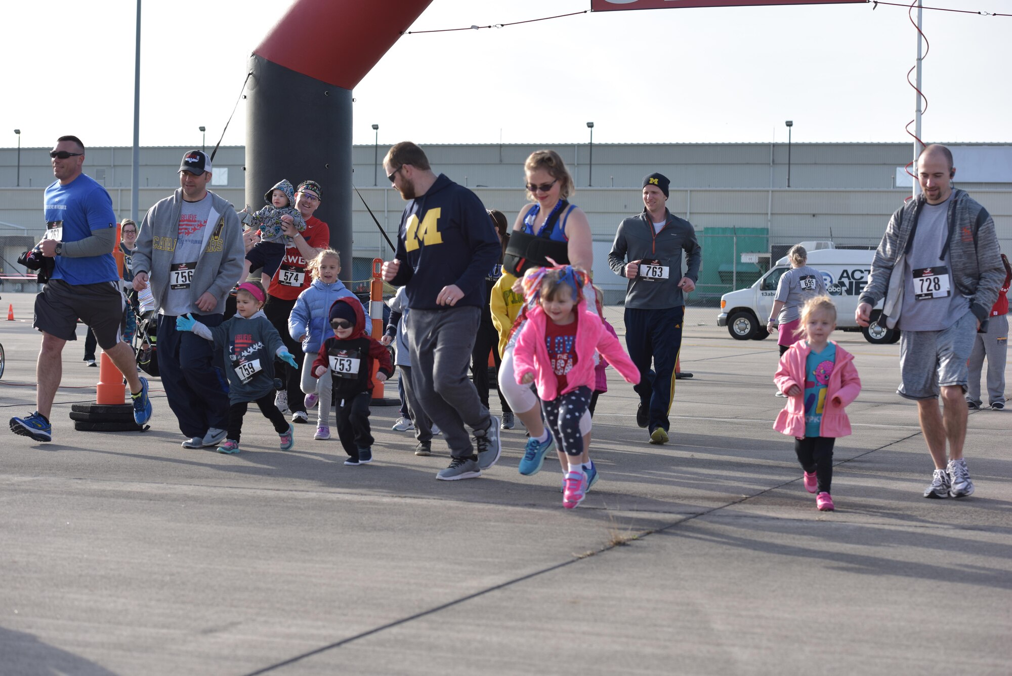 The 180th Fighter Wing, Ohio Air National Guard, partnered with The Arms Forces to host the I Believe I Can Fly 5k, April 9, 2017, at the Toledo Express Airport in Swanton, Ohio. More than 250 runners participated in the race, focused on raising awareness for veterans and current military members battling the invisible wounds of Post-Traumatic Stress Disorder and Traumatic Brain Injuries. The race, now in its third year, provides runners of all ages, the rare opportunity to run a unique course, down the taxiways used by Northwest Ohio’s very own 180FW, while also promoting awareness and raising funds to benefit our veterans who have given so much to our great nation.  (U.S. Air National Guard photo by Tech. Sgt. Nic Kuetemeyer)