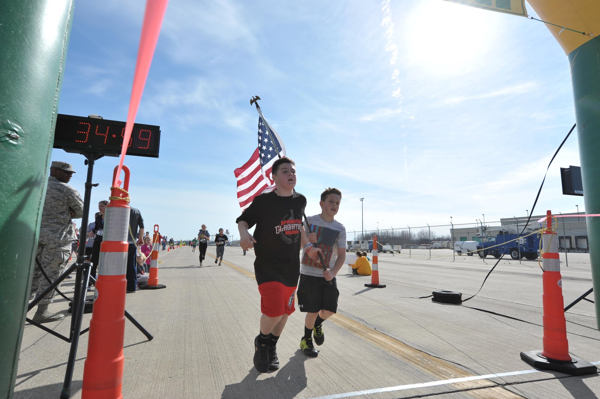 The 180th Fighter Wing, Ohio Air National Guard, partnered with The Arms Forces to host the I Believe I Can Fly 5k, April 9, 2017, at the Toledo Express Airport in Swanton, Ohio. More than 250 runners participated in the race, focused on raising awareness for veterans and current military members battling the invisible wounds of Post-Traumatic Stress Disorder and Traumatic Brain Injuries. The race, now in its third year, provides runners of all ages, the rare opportunity to run a unique course, down the taxiways used by Northwest Ohio’s very own 180FW, while also promoting awareness and raising funds to benefit our veterans who have given so much to our great nation.  (U.S. Air National Guard photo by Tech. Sgt. Nic Kuetemeyer)