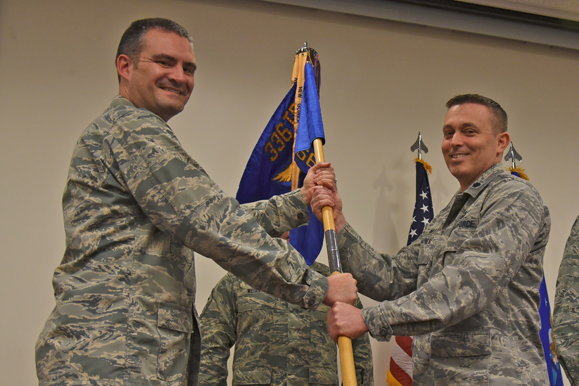 Lt. Col. Erik Haynes assumed command of the 66th Training Squadron from Lt. Col. David C. Rea during a ceremony Apr. 10, 2017, at Fairchild Air Force Base, Washington. Haynes assumes command after calling Fairchild home for two years as the 66th TRS operations officer, under the command of Lt. Col. David Rea. 
