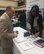 Cindy Dixon, pictured right, a small business advocate at AEDC, speaks with a vendor at the 6th Annual Small Business Industry Day March 15 at Tennessee State University. Dixon represented one of more than 200 businesses to participate in the event. The industry day was organized by Roy Rossignol, chief of Small Business with the U.S. Army Corps of Engineers Nashville District, and this year’s theme was Service Disabled Veteran-Owned. (Courtesy photo)