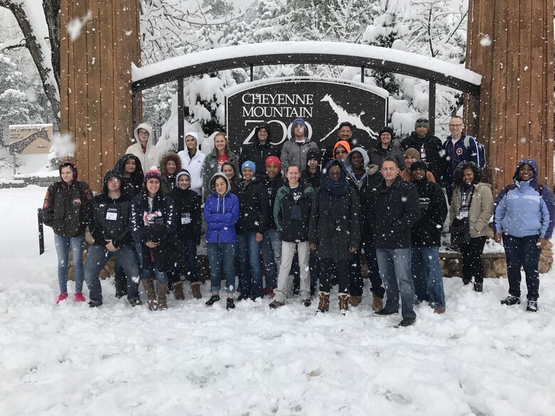 Mentors and mentees taking part in the Tragedy Assistance Program for Survivors Regional Survivor Seminar and Good Grief Camp visit the Cheyenne Mountain Zoo, despite the falling snow, April 1, 2017. About 300 people attended the seminar March 31-April 2 for those who have lost a military family member.