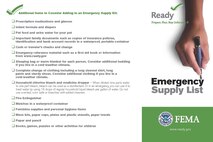 Checklists are one key to being ready for any natural disaster. This checklist provides some additional information of things to think about when setting up a 72-hour ready kit. For more information on what you can do to be prepared, visit http://www.beready.af.mil or http://www.ready.gov. (Courtesy graphic)