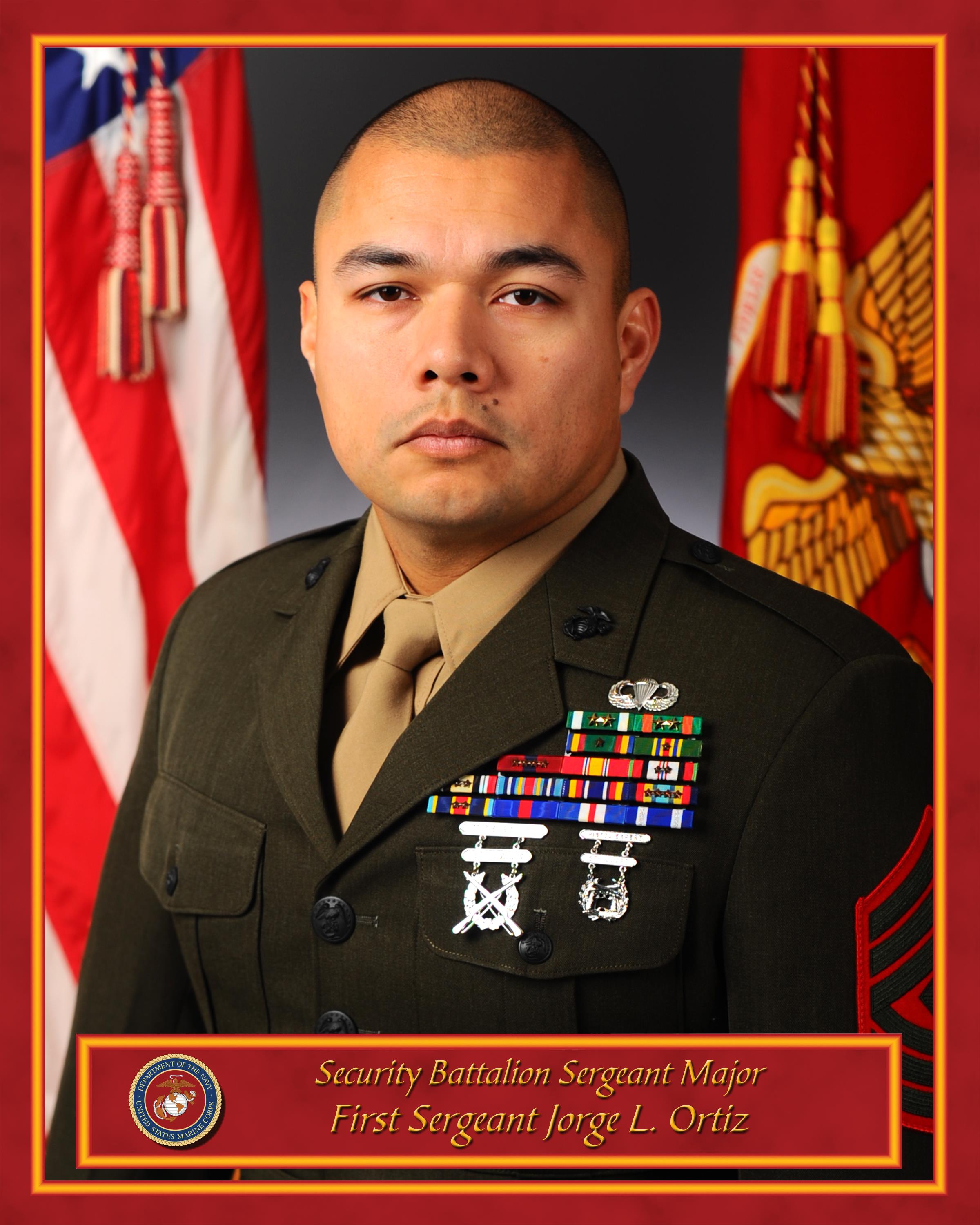 First Sergeant L. Ortiz > Marine Corps Base Quantico > Biography