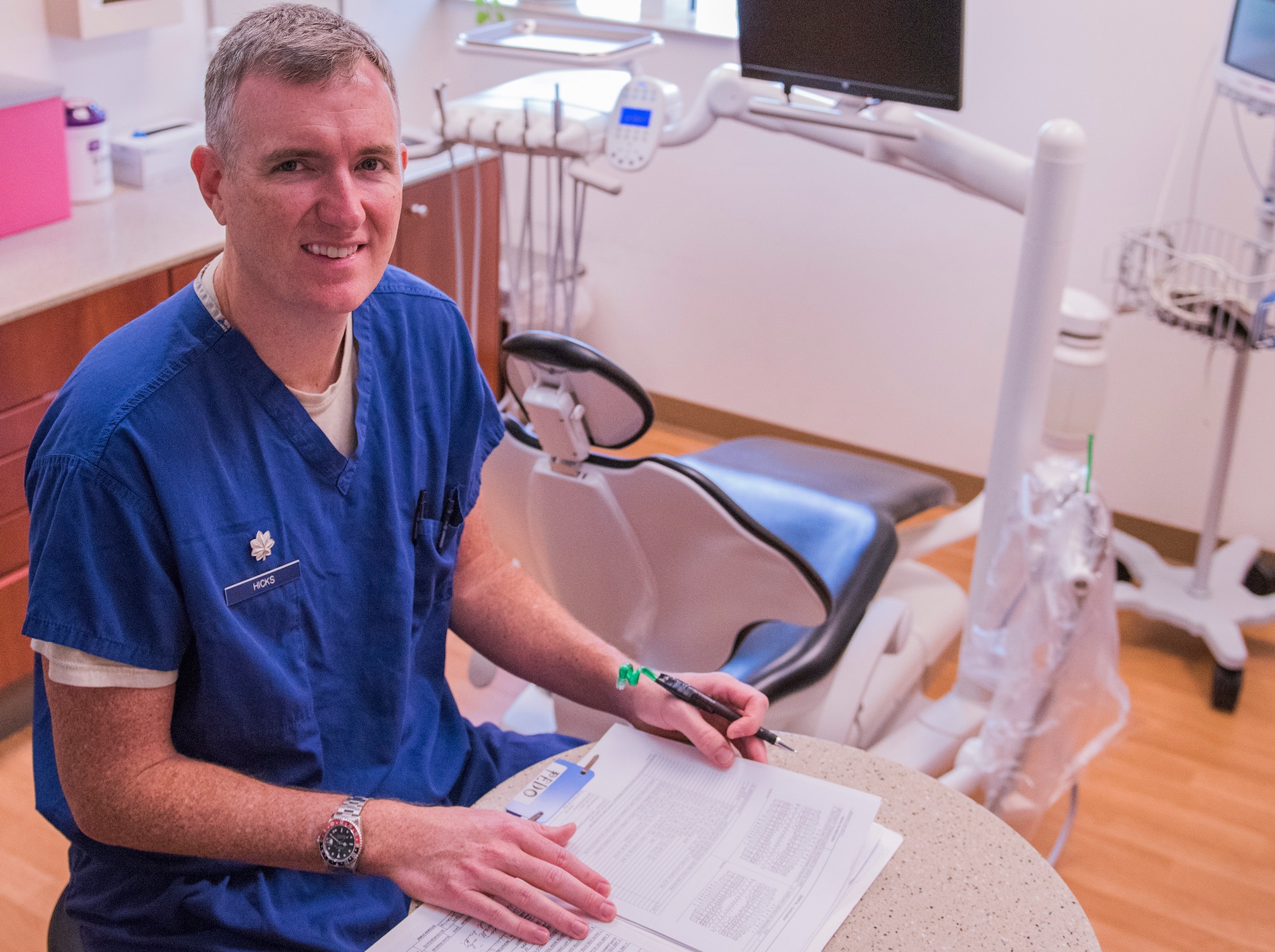 Lt. Col. Clayton Hicks, 96th Dental Squadron, chief of pediatric dentistry, is one of 20 active duty pediatric dentists. Hicks is one of only a few to service special needs children.  (U.S. Air Force photo/Ilka Cole) 