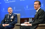 Air Force Chief of Staff Gen. David L. Goldfein speaks at the Heritage Foundation in Washington, D.C., April 12, 2017. The CSAF discussed readiness, national security and challenges for the Air Force warfighter. (U.S. Air Force photo/Wayne A. Clark)