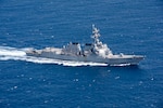 160702-N-DZ642-195 ATLANTIC OCEAN (July 2, 2016) The guided-missile destroyer USS Bulkeley (DDG 84) transits the Atlantic Ocean. Bulkeley, part of the Harry S. Truman Carrier Strike Group, is currently on an 8-month deployment to support maritime security operations and theater security cooperation efforts. (U.S. Navy photo by Mass Communication Specialist 3rd Class Bobby J Siens/Released)