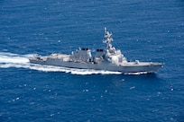 160702-N-DZ642-195 ATLANTIC OCEAN (July 2, 2016) The guided-missile destroyer USS Bulkeley (DDG 84) transits the Atlantic Ocean. Bulkeley, part of the Harry S. Truman Carrier Strike Group, is currently on an 8-month deployment to support maritime security operations and theater security cooperation efforts. (U.S. Navy photo by Mass Communication Specialist 3rd Class Bobby J Siens/Released)