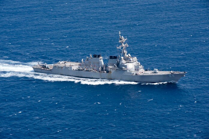 160702-N-DZ642-195 ATLANTIC OCEAN (July 2, 2016) The guided-missile destroyer USS Bulkeley (DDG 84) transits the Atlantic Ocean. Bulkeley, part of the Harry S. Truman Carrier Strike Group, is currently on an 8-month deployment to support maritime security operations and theater security cooperation efforts. (U.S. Navy photo by Mass Communication Specialist 3rd Class Bobby J Siens/Released)