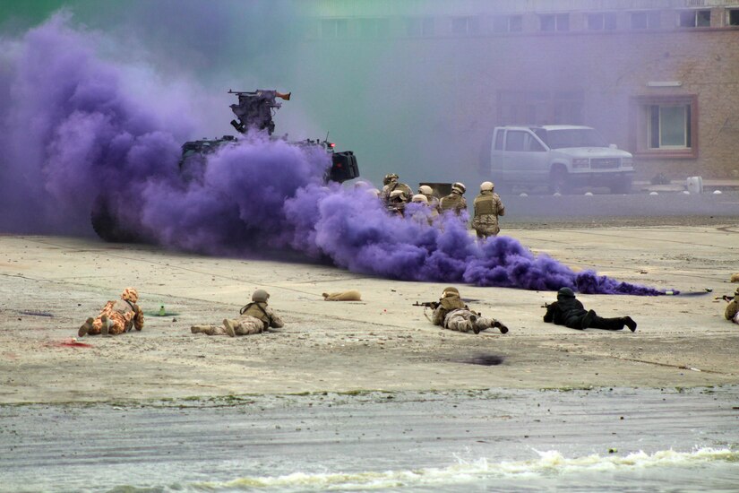 U.S. and Gulf Cooperation Council forces regain control of Kuwait’s Shuwaikh Port in the final event of exercise Eagle Resolve, April 6. Eagle Resolve is the premier multinational exercise in the Gulf region.