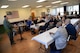 Col. David Berg, 55th Wing vice commander, briefs local community religious leaders as part of the 2017 Clergy Partnership Event at the Capehart Chapel here April 6. The event invited religious leaders from the local community to get to know what the Offutt mission is and to get a better understanding on what Airmen go through on a daily basis. (U.S. Air Force photo by Zachary Hada)