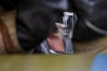 U.S. Air Force Staff Sgt. Jon Bybee, 177th Aircraft Maintenance Squadron 1-man, secures a munition onto an F-16 Fighting Falcon at Osan Air Base, Republic of Korea, April 14, 2017. Bybee and his team, who are deployed to Osan from the New Jersey Air National Guard’s 177th Fighter Wing, competed against their active duty counterparts in the 51st Maintenance Group’s quarterly weapons load crew competition. (U.S. Air Force photo by Staff Sgt. Victor J. Caputo)