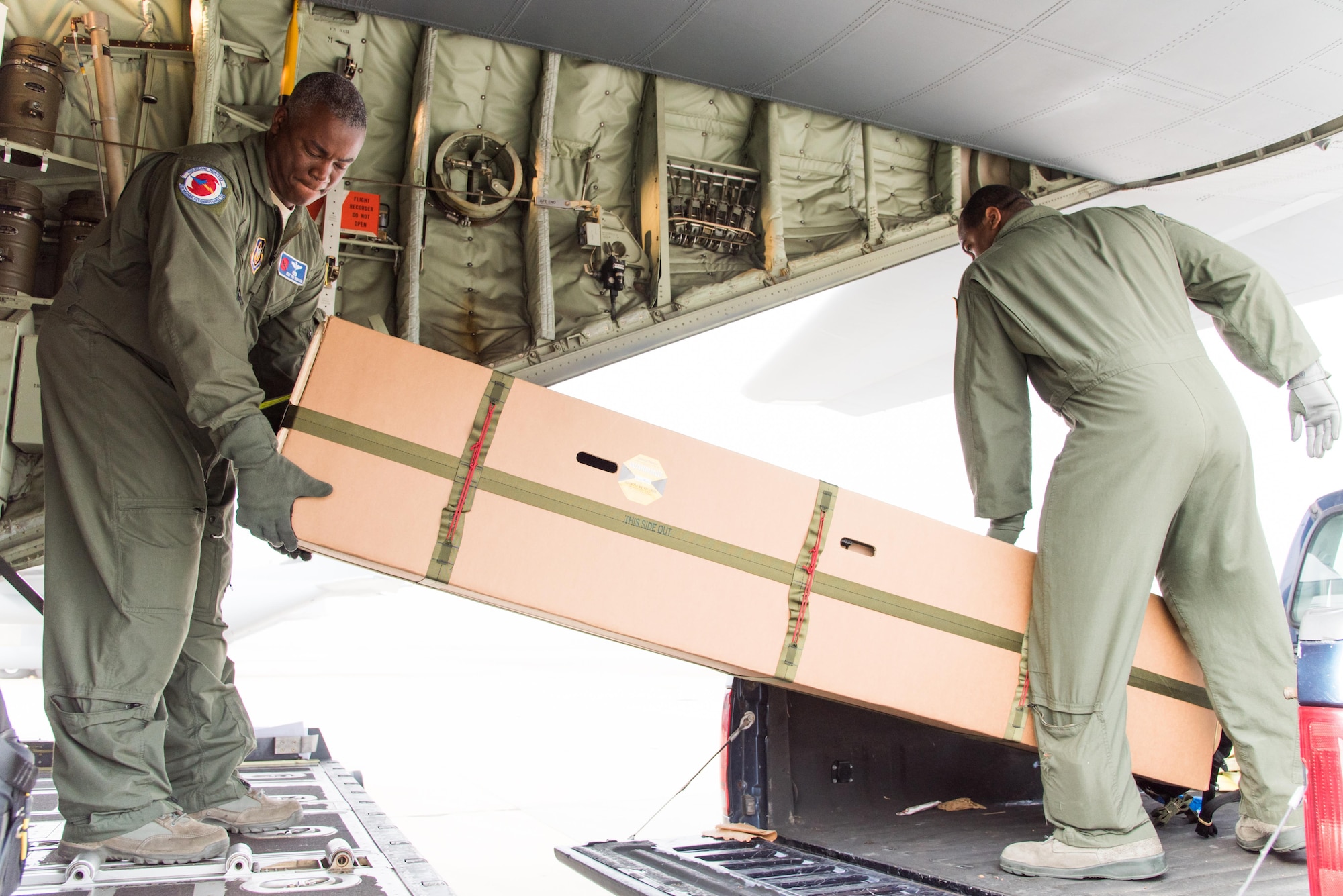 These buoys were dropped in preparation for the Naval Oceanography unmanned systems Gulf of Mexico Operational Demonstration scheduled to take place May 30 through June 1 in Gulfport. This joint training opportunity allows the 53rd WRS and Navy personnel to practice collecting and analyzing atmospheric and oceanic data.(U.S. Air Force photo/Staff Sgt. Heather Heiney) 