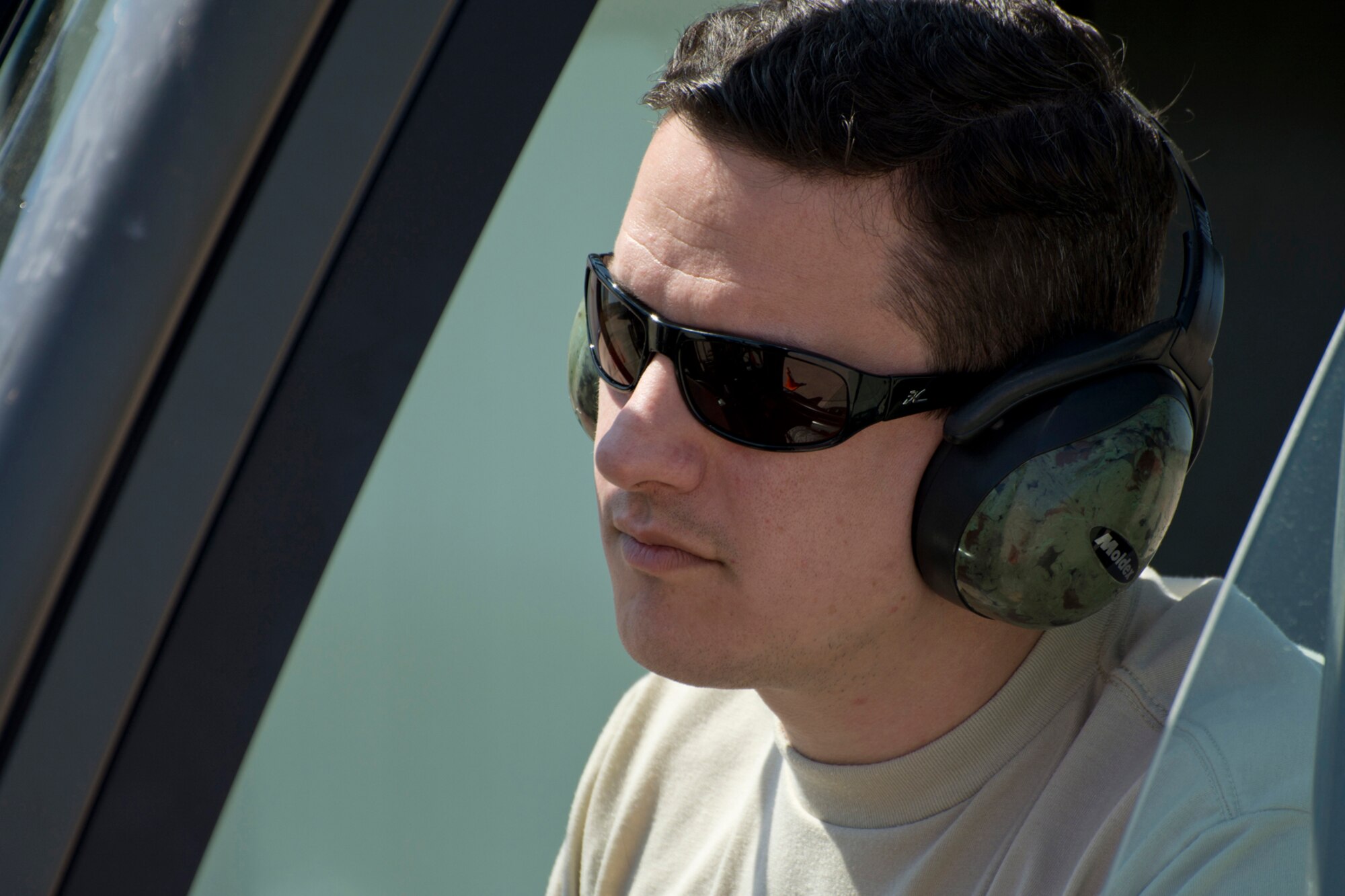 U.S. Air Force Reserve Tech Sgt. Danny Canup, air transportation craftsman, 96th Aerial Port Squadron, operates a forklift during the Unit Training Assembly weekend April 1, 2017, at Little Rock Air Force Base, Ark. Canup is preparing to compete in the 2017 Port Dawg Challenge for air mobility professionals. (U.S. Air Force photo by Master Sgt. Jeff Walston/Released)