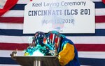 The U.S. Navy and held a keel laying and authentication ceremony for the future USS Cincinnati (LCS 20) at Austal USA’s shipyard in Mobile, Alabama, April 10. LCS is a modular, reconfigurable ship designed to host interchangeable mission packages onto the seaframe in support of surface warfare, mine countermeasures, and anti-submarine warfare. 