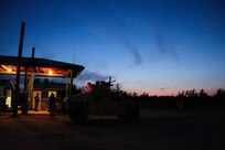 U.S. Army Reserve Soldiers with the 208th Transportation Company, 79th Sustainment Support Command, waits as the sun sets to start basic night live-fire during Operation Cold Steel at Fort McCoy, Wis., April 11, 2017. Operation Cold Steel is the U.S. Army Reserve's crew-served weapons qualification and validation exercise to ensure that America's Army Reserve units and Soldiers are trained and ready to deploy on short-notice and bring combat-ready and lethal firepower in support of the Army and our joint partners anywhere in the world. (U.S. Army Reserve photo by Staff Sgt. Debralee Best, 84th Training Command)