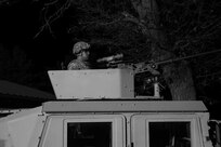 A U.S. Army Reserve Soldier with 325th Psychological Operations Company (Airborne), U.S. Army Civil Affairs and Psychological Operation Command, prepares for basic night live-fire during Operation Cold Steel at Fort McCoy, Wis., April 11, 2017. Operation Cold Steel is the U.S. Army Reserve's crew-served weapons qualification and validation exercise to ensure that America's Army Reserve units and Soldiers are trained and ready to deploy on short-notice and bring combat-ready and lethal firepower in support of the Army and our joint partners anywhere in the world. (U.S. Army Reserve photo by Staff Sgt. Debralee Best, 84th Training Command)