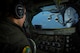Senior Airman Jacqueline D’urso, a boom operator with the 91st Air Refueling Squadron, prepares to make contact with a C-17 Globemaster III aircraft during a refuel mission over the Southeast region of the U.S. April 4, 2017. In the first quarter of 2017, the 91st ARS flew 170 sorties in support of Operation Inherent Resolve, which included initial strikes during the Mosul offensive. (U.S. Air Force photo/Staff Sgt. Ned T. Johnston)