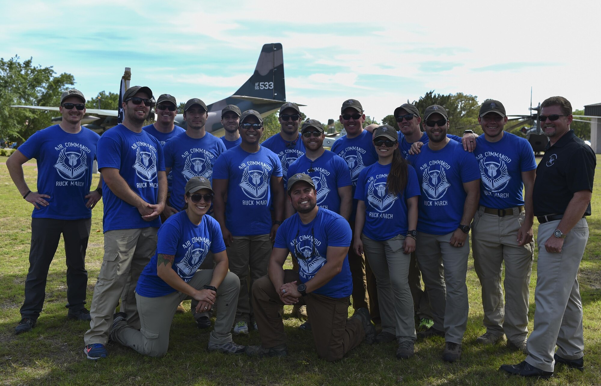 Air Commandos arrive at Hurlburt Field, Fla., after completing the 6th Annual Air Commando Ruck March April 14, 2017. The Airmen completed the final leg of a 450 miles from MacDill Air Force Base honoring fallen Air Force Special Operations Command members. This year’s ruck march is dedicated to the Air Commandos assigned to the 27th Special Operations Wing at Cannon Air Force Base, New Mexico, who perished March 14 in a U-28 crash. (U.S. Air Force photo by Airman 1st Class Joseph Pick)