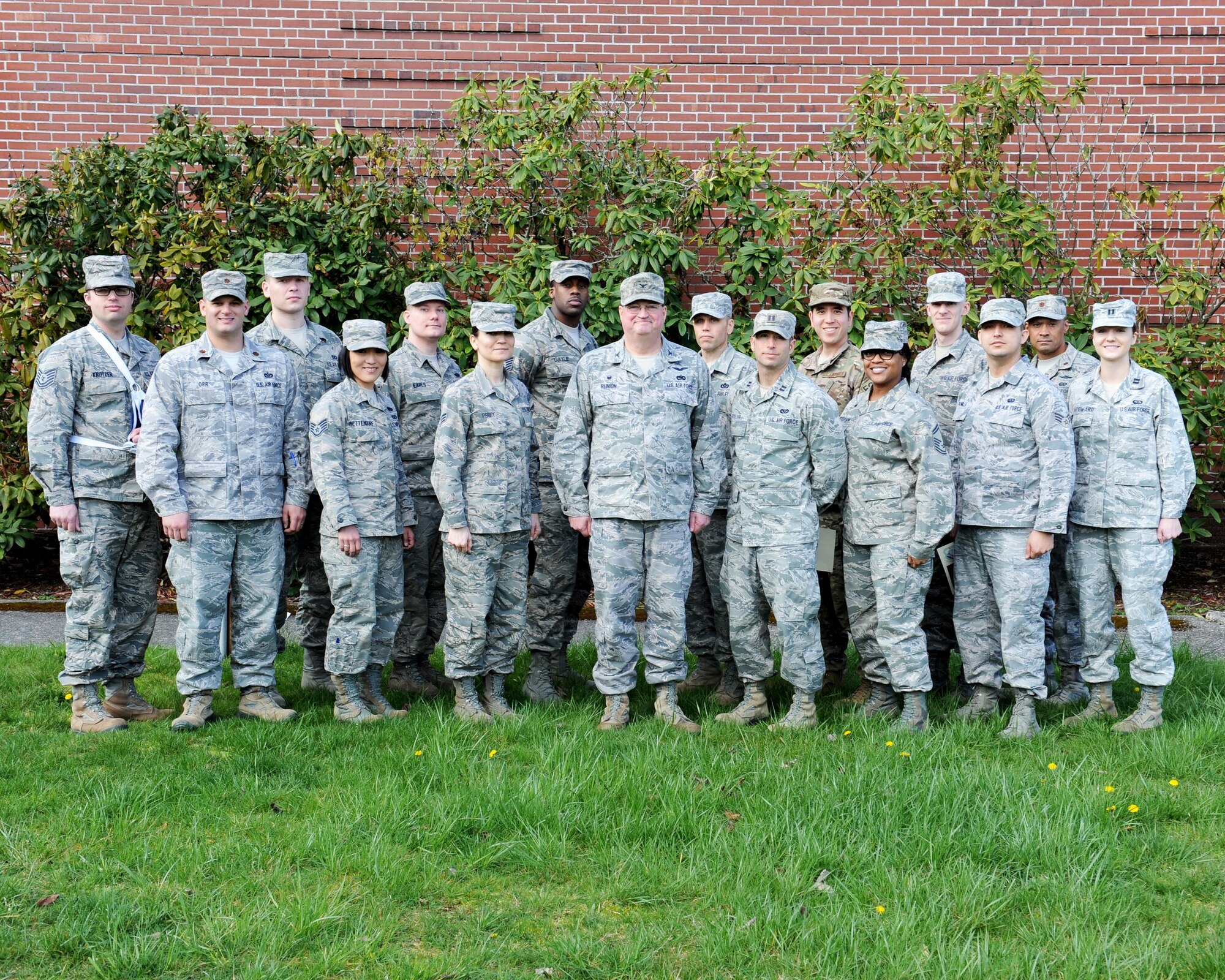 Award winners from the 446th Mission Support Group on Joint Base Lewis McChord, Wash.