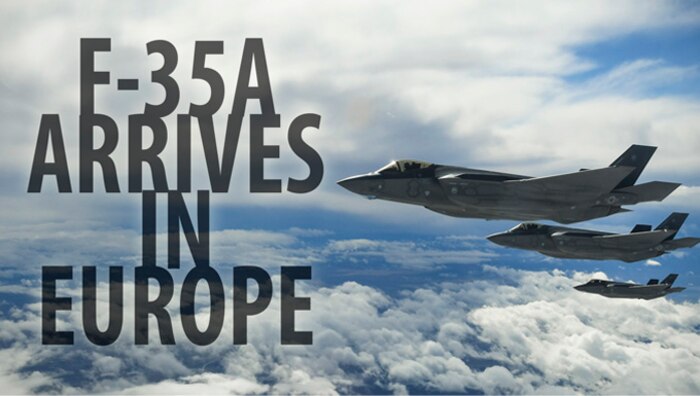 Hill Air Force Base F-35As fly beside a KC-135 Stratotanker during refueling over the Utah Test and Training Range, March 30, 2017. (U.S. Air Force graphic/Tech. Sgt. Jessica Hines)