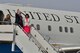 Vice President of the United States Mike R. Pence and his wife, Karen Pence, arrive at Osan Air Base, Republic of Korea, April 16, 2017. Pence is the most senior member of the Trump administration to visit Korea, aiming to reaffirm the ironclad U.S. – ROK alliance. (U.S. Air Force photo by Airman 1st Class Gwendalyn Smith)