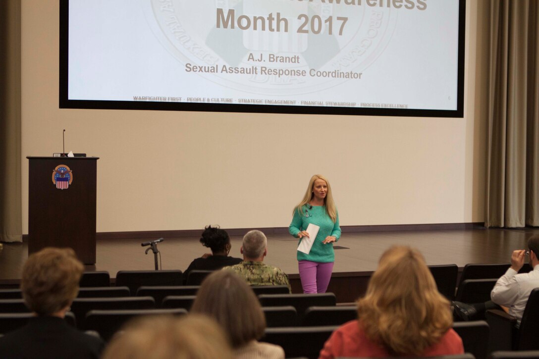 DLA Distribution’s Multicultural Committee hosted a session with one of Distributions Sexual Assault Response Coordinator’s, A.J. Brandt on April 12.