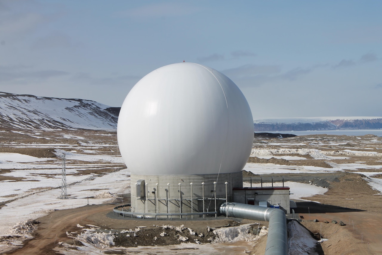 A remote block change antenna designated as POGO-Charlie, operated by Detachment 1, 23rd Space Operations Squadron at Thule Air Base, Greenland, July 26, 2016. Courtesy photo