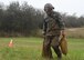 Staff Sgt. Juan Nunez a security forces specialist with the 136th Security Forces Squadron, Texas Air National Guard, carries sandbags to a set up point March 4, 2017, during the Texas Military Department Best Warrior Competition at Camp Swift, Bastrop, Texas. Nunez built a sandbag wall on during the mystery event on the final day of competition. (Air National Guard photo by Senior Airman De’Jon Williams)