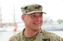 Maj. Gen. Troy D. Kok, commanding general for the U.S. Army Reserve’s 99th Regional Support Command, observes Area Maintenance Support Activity 83 at Curtis Bay, Maryland April 17 during a site visit.  Kok has been conducting townhall meetings at the AMSAs and Equipment Concentration Sites in the 99th’s footprint since taking command of the 99th last year.