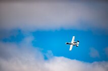 An A-10C Thunderbolt II flies above Camp Grayling, Mich. during a joint close air support exercise, April 12, 2017. To further build interoperability and hone their unique skillset, members of the German air force Air Ground Operations Squadron travelled to the U.S. to partner with the 19th Air Support Operations Squadron and conduct a close air support exercise working with A-10C Thunderbolts IIs and F-16 Fighting Falcons. (U.S. Air Force photo by Airman 1st Class Daniel Snider)