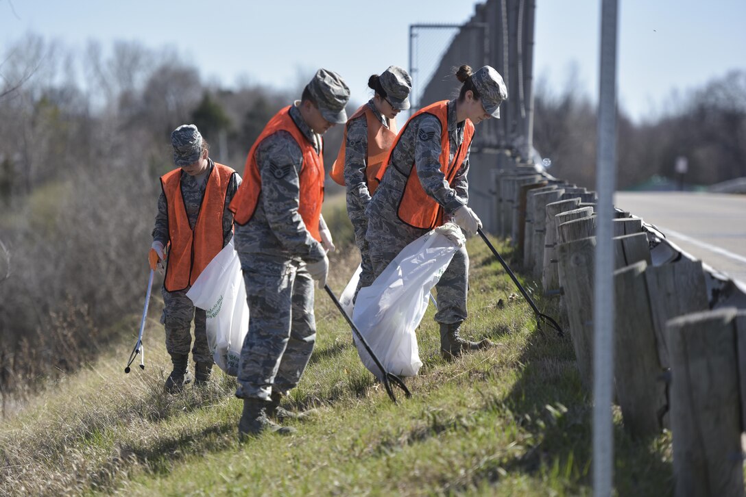 More than 40 Airmen assigned to the 180th Fighter Wing, Ohio Air National Guard, collected 57 bags of trash during the wing’s annual roadside clean-up efforts April 8, 2017, in Swanton, Ohio. The 180FW established a partnership with Keep Toledo/Lucas County Beautiful Adopt-A-Road program more than 20 years ago when the wing officially adopted the five mile stretch of road in March, 1997. Boasting a long tradition of supporting our surrounding communities and throughout Northwest Ohio, 180FW Airmen are fully integrated into our local communities and are invested in the safety and quality of life within those communities, they are dedicated to giving back to those communities who provide the foundational support to our missions, our Airmen and their families.