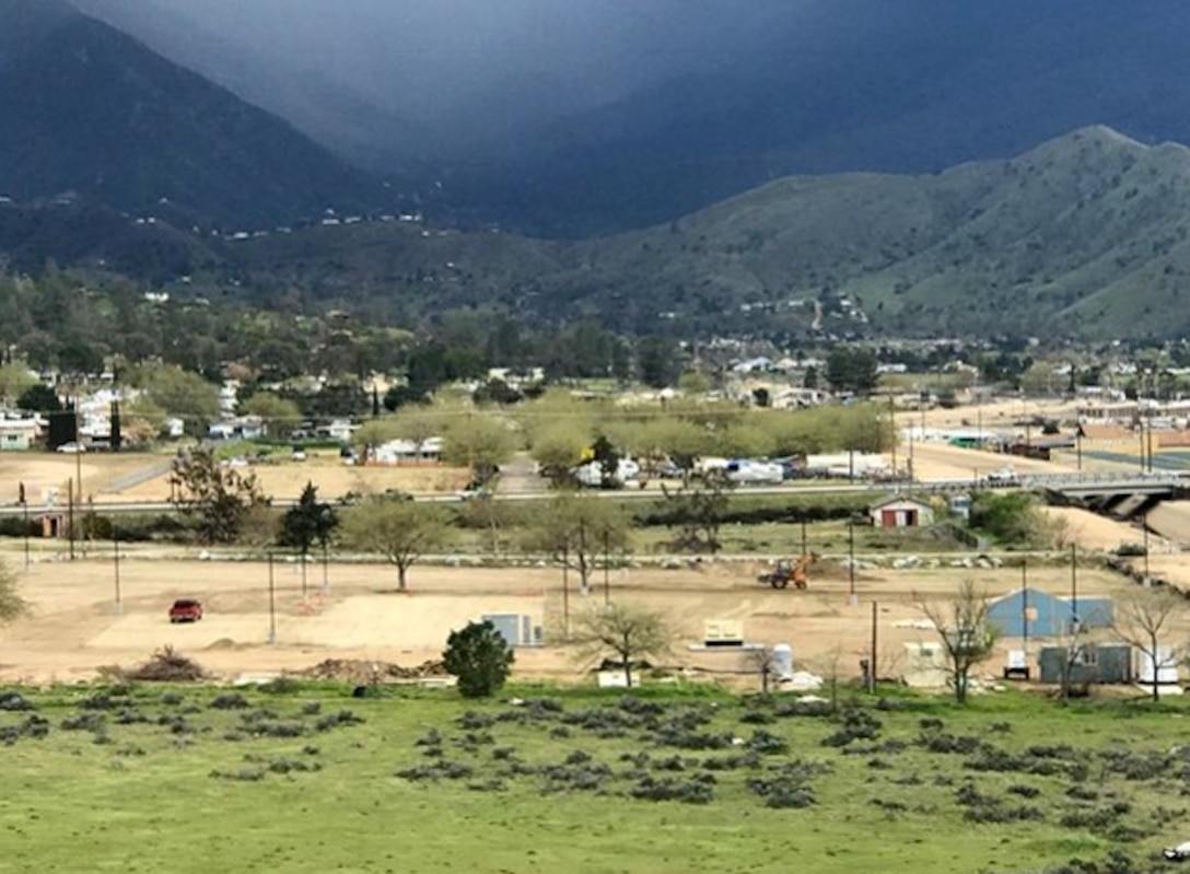 This site will house the temporary administrative trailers in Lake Isabella, California, otherwise known as the trailer campus. 