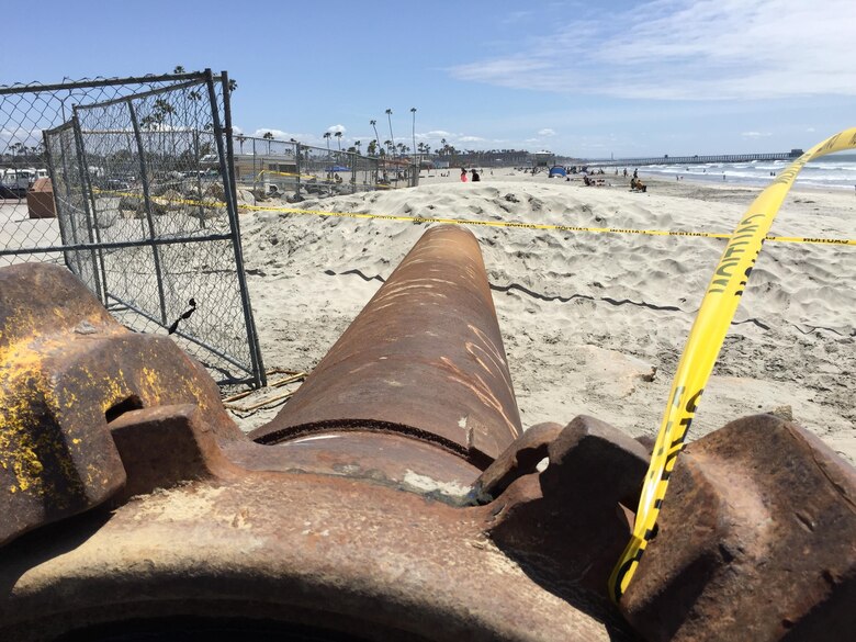 Manson Construction Company buried the nearly 2,500 feet of the 30-inch diameter discharge pipeline from the entrance channel at the north end of Oceanside's beach to the mouth of the San Luis Rey River. Burying the pipe improves safety for visitors, provides a more natural beach setting and reduces the time and cost to complete the project.