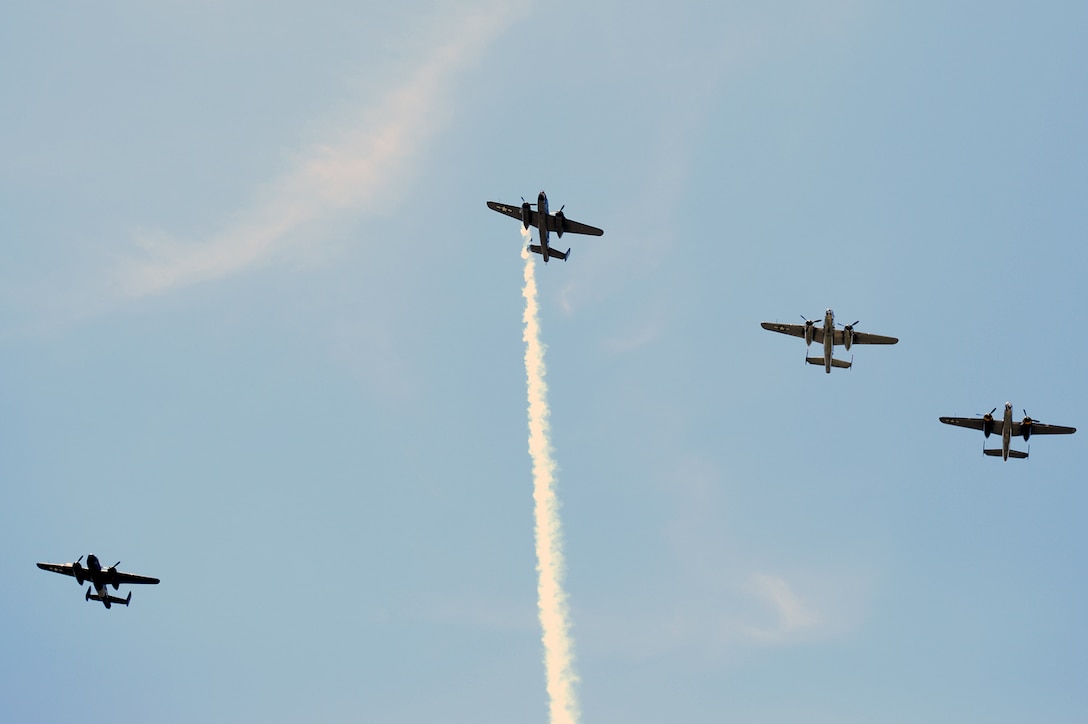 Raider B-25 Missing Man Formation