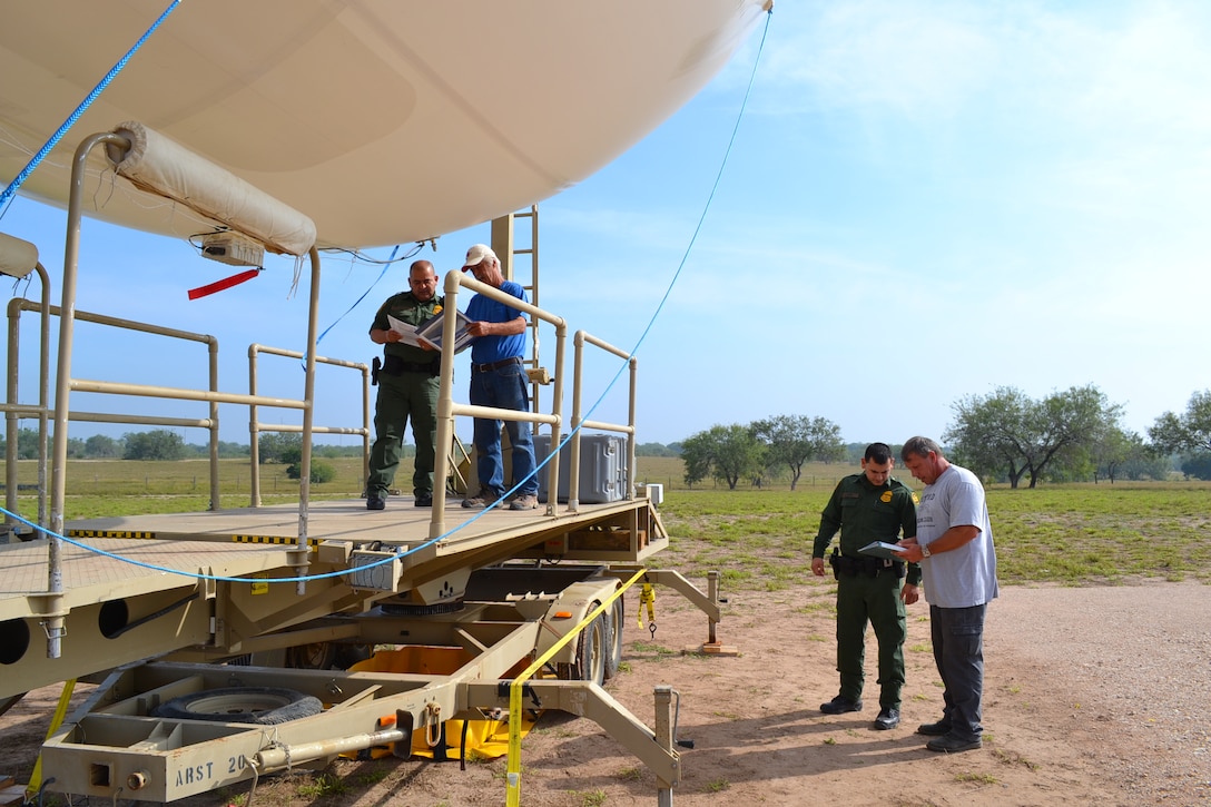 U.S. Border Patrol agents assigned to the Rio Grande Valley Sector in Texas undergo familiarization and training by support personnel from the U.S. Army aerostat program. The Border Patrol agents have been using these camera-equipped aerostats since 2012.