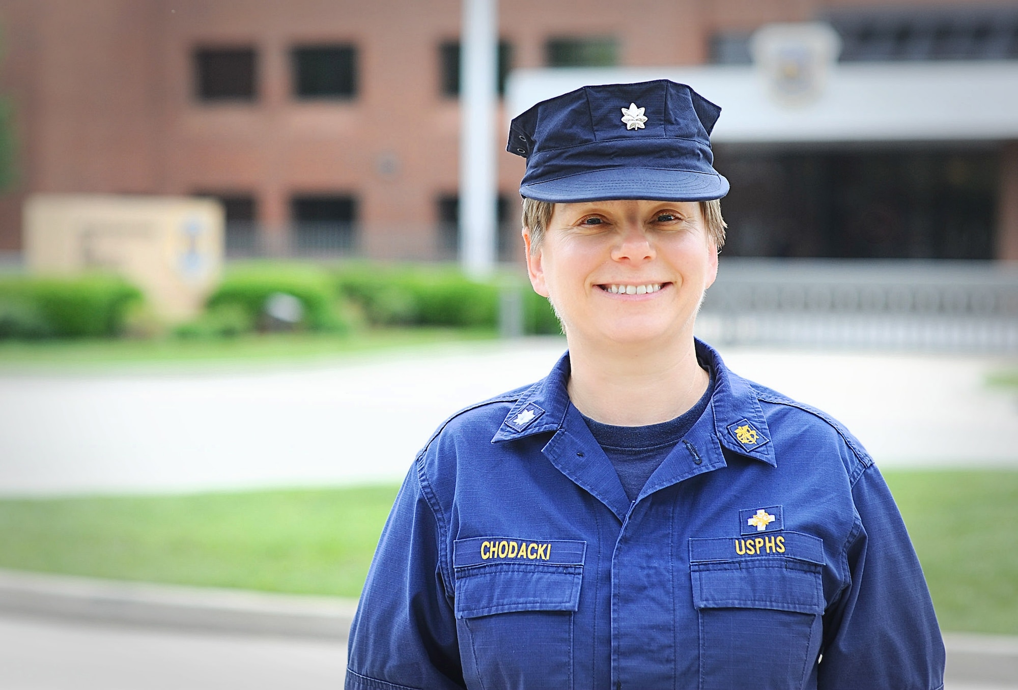 U.S. Public Health Service Cmdr. Julie Chodacki has deployed six times to assist with humanitarian crisis or national disasters and helps people with emotional and mental wellness as they go through the recovery process. She’s assigned to Air Mobility Command’s Surgeon General office and is the installation’s Comprehensive Airman Fitness chief.