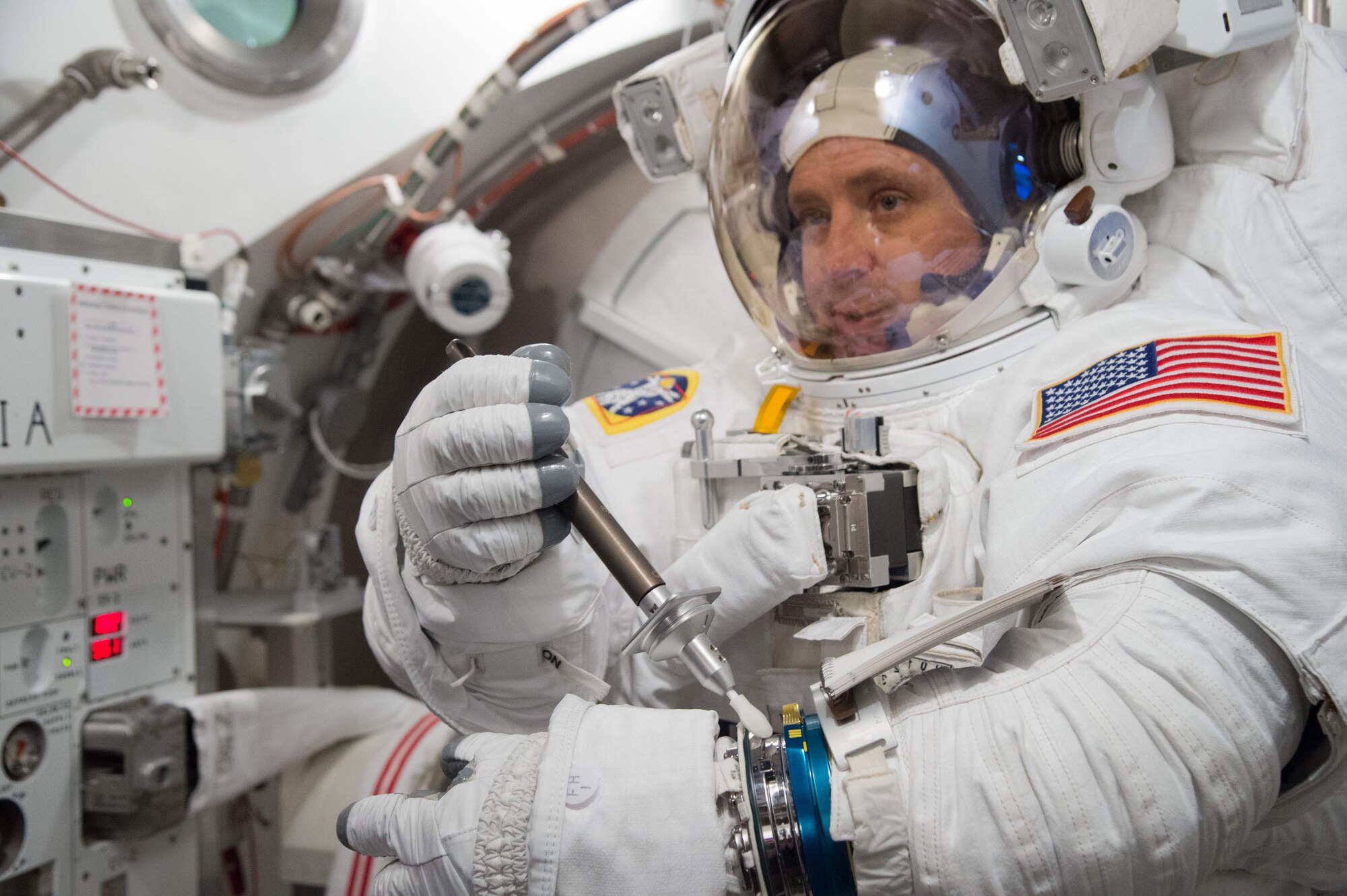 Col. Jack Fischer, a 1996 U.S. Air Force Academy graduate and astronaut, will travel to the International Space Station April 20. (Photo by James Blair)