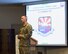 U.S. Army Chief Warrant Officer 3 Teddy Nelson, Army Aviation Battalion Japan UH-60L standardization instructor pilot, gives a briefing at Yokota Air Base, Japan, during the Kanto Plain Mid-Air Collision and Avoidance Conference, April 15, 2017. The conference brought together military and civilian pilots from all over Japan to focus on flight safety and base flight procedures. (U.S. Air Force photo by Yasuo Osakabe)