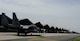 U.S. Air Force F-15 Eagles assigned to the 44th Fighter Squadron taxi down the flightline April 19, 2017, at Kadena Air Base, Japan. The 44th FS provides support for multiple aviation training relocation missions as well as temporary duty missions throughout the Pacific. (U.S. Air Force photo by Senior Airman Lynette M. Rolen)