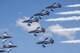 The Italian air force Frecce Tricolori aerobatics team, practiced flying formations over Aviano Air Base, Italy, April 19, 2017. They use the air space above Aviano each year to practice flying routines for their upcoming air shows. (U.S. Air Force photo by Senior Airman Cory W. Bush)