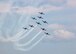 The Italian air force Frecce Tricolori aerobatics team, practiced flying formations over Aviano Air Base, Italy, April 19, 2017. They use the air space above Aviano each year to practice flying routines for their upcoming air shows. (U.S. Air Force photo by Senior Airman Cory W. Bush)