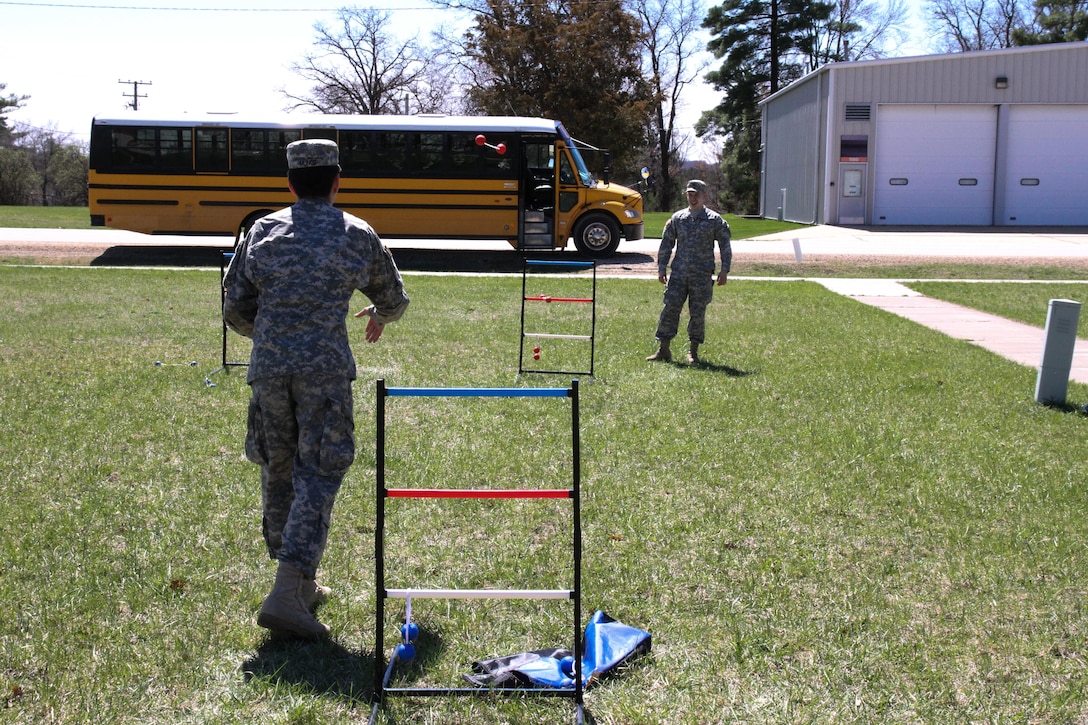 U.S. Army Reserve Soldiers enjoy a short respite from training at the USO Wisconsin’s pancake brunch, during Operation Cold Steel at Fort McCoy, Wis., April 16, 2017. Operation Cold Steel is the U.S. Army Reserve's crew-served weapons qualification and validation exercise to ensure that America's Army Reserve units and Soldiers are trained and ready to deploy on short-notice and bring combat-ready and lethal firepower in support of the Army and our joint partners anywhere in the world. (U.S. Army Reserve photo by Staff Sgt. Debralee Best, 84th Training Command)