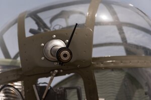 DAYTON, Ohio (04/2017) -- Eleven B-25 Mitchell bombers were on static display at the National Museum of the U.S. Air Force on April 17-18, 2017, as part of the Doolittle Tokyo Raiders 75th Anniversary. The B-25 aircraft pictured here is "Georgie's Gal", owned by Ed Patrick and Mack Deeds from Liberty Aviation Museum in Port Clinton, OH. (U.S. Air Force photo by Kevin Lush)