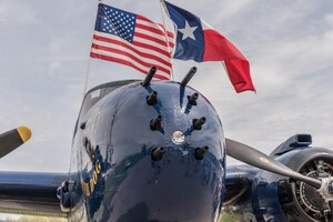 DAYTON, Ohio (04/2017) -- Eleven B-25 Mitchell bombers were on static display at the National Museum of the U.S. Air Force on April 17-18, 2017, as part of the Doolittle Tokyo Raiders 75th Anniversary. The B-25 aircraft pictured here is "Devil Dog", owned by Beth Jenkins from Devil Dog CAF Squadron in Georgetown, TX. (U.S. Air Force photo by Kevin Lush)