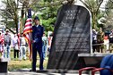 DAYTON, Ohio (04/2017) -- A cadet from the Air Force Academy stands next the Doolittle Tokyo Raiders memorial  in honor of the Doolittle Raiders 70th Anniversary Reunion, which was held at the National Museum of the U.S. Air Force on April 17-18, 2017. (U.S. Air Force photo by Ken LaRock) 